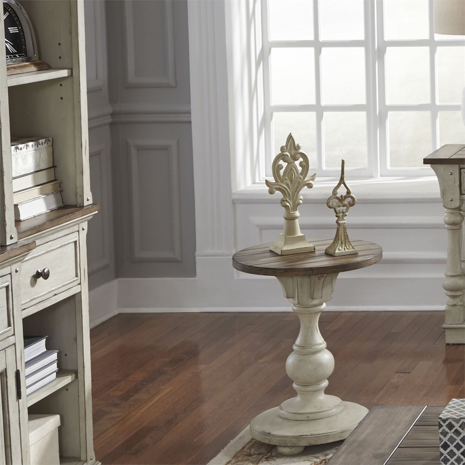 Liberty furniture morgan creek console table with stools 2025